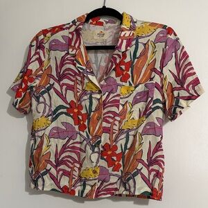 Marine Layer Floral Short Sleeve Button-Up Shirt